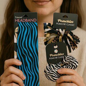 Ladies Pomchis HeadBands and Scrunchies - Set of 4 Items NEW in Package